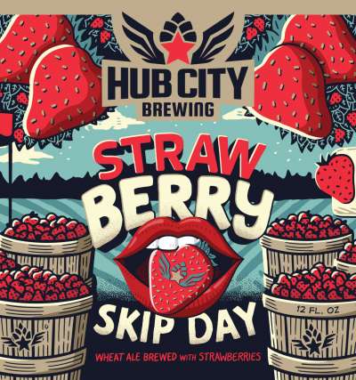 Strawberry Skip Day label